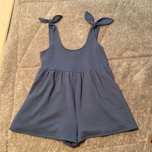 Urban Outfitters Blue Tie Romper